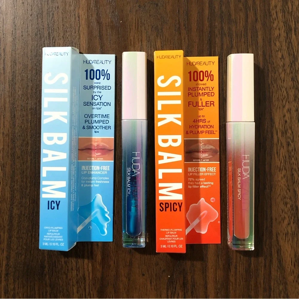 Huda Beauty Silk Balm Plumping Lip Balm Combo